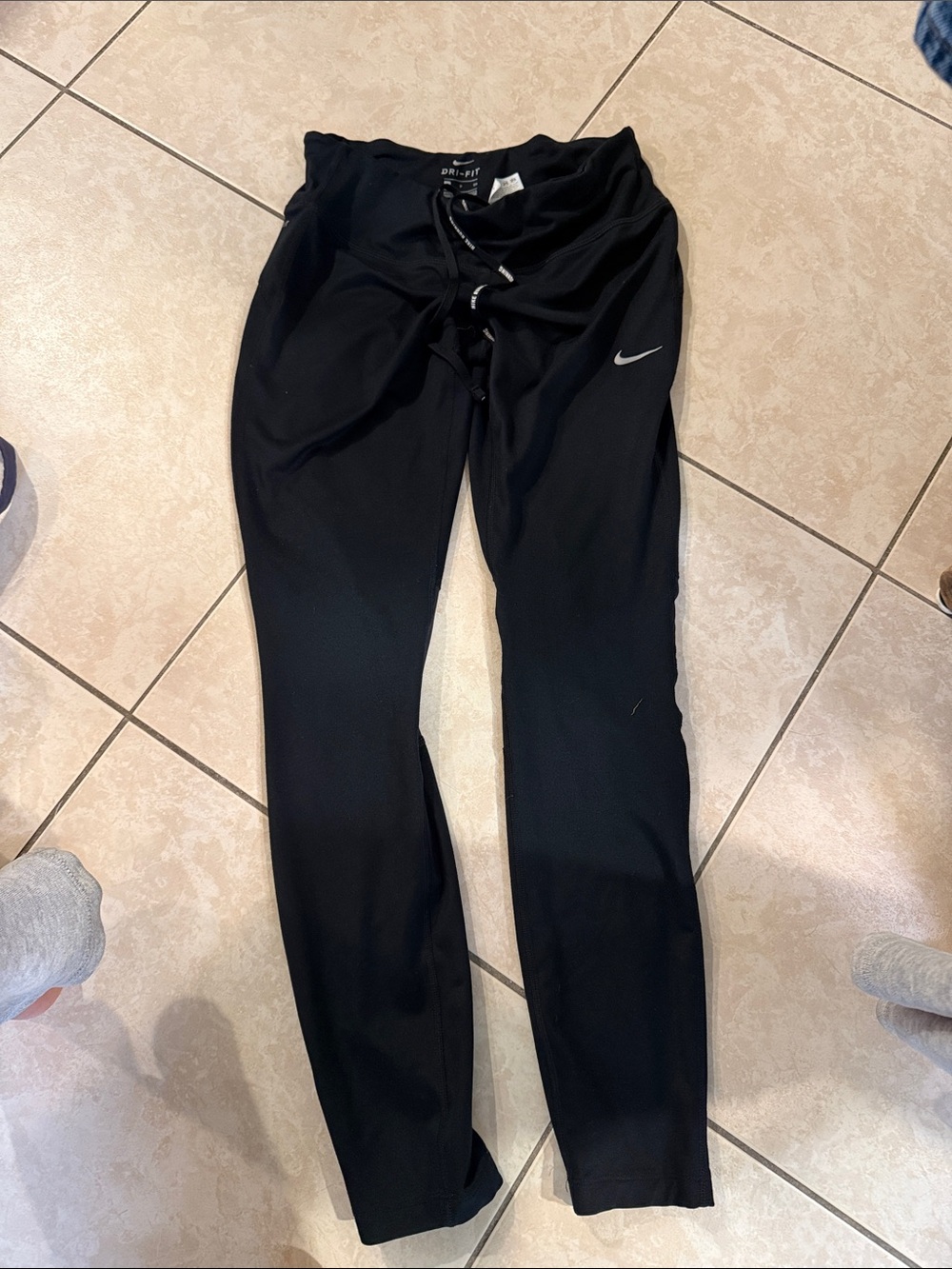 Nike Black' Athletic Dri-FIT Leggings with Reflective Swoosh